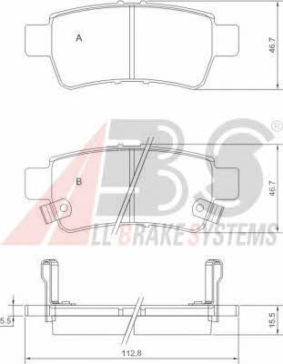 ABS 37628 Brake pad set 37628 37628 ABS Brake pad set