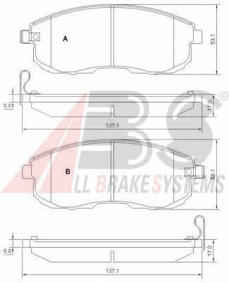 ABS 37648 OE Brake Pad Set, disc brake 37648OE