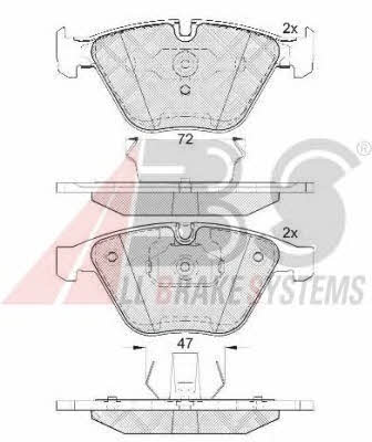 ABS 37667 OE Brake Pad Set, disc brake 37667OE