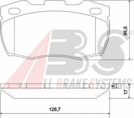 ABS 36696 OE Brake Pad Set, disc brake 36696OE