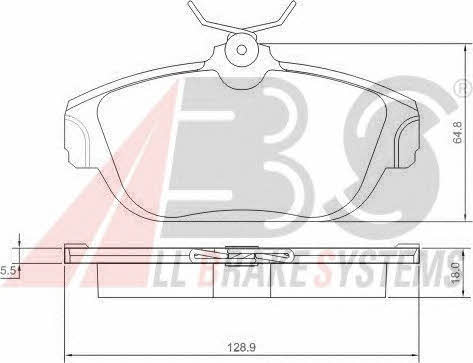 ABS 36710 OE Brake Pad Set, disc brake 36710OE