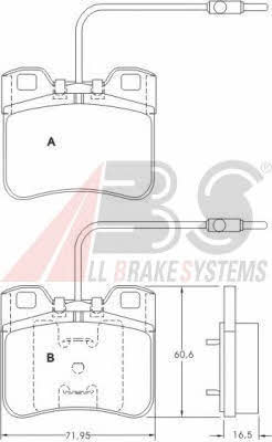 ABS 36751 OE Brake Pad Set, disc brake 36751OE