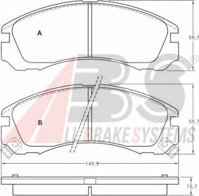 ABS 36753 OE Brake Pad Set, disc brake 36753OE