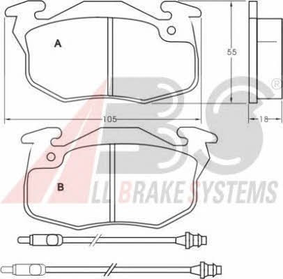 ABS 36766 OE Brake Pad Set, disc brake 36766OE