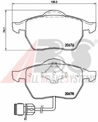 ABS 36773S Brake Pad Set, disc brake 36773S