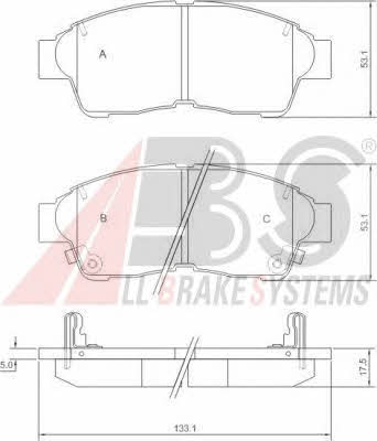 ABS 36777 OE Brake Pad Set, disc brake 36777OE