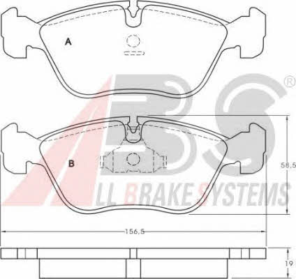 ABS 36783 OE Brake Pad Set, disc brake 36783OE