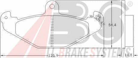 ABS 36788 OE Brake Pad Set, disc brake 36788OE
