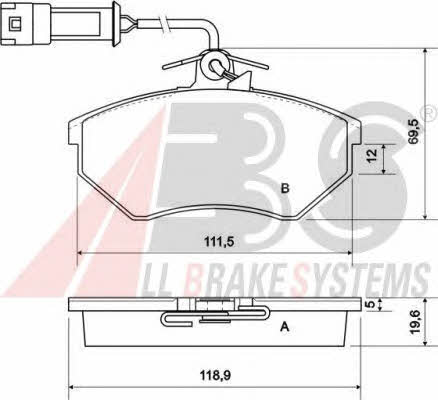 ABS 36791 OE Brake Pad Set, disc brake 36791OE