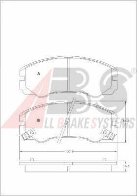 ABS 36793 OE Brake Pad Set, disc brake 36793OE