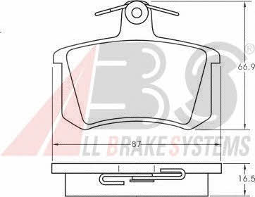 ABS 36818 OE Brake Pad Set, disc brake 36818OE