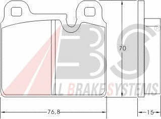 ABS 36833 OE Brake Pad Set, disc brake 36833OE