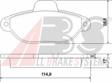 ABS 36854 OE Brake Pad Set, disc brake 36854OE