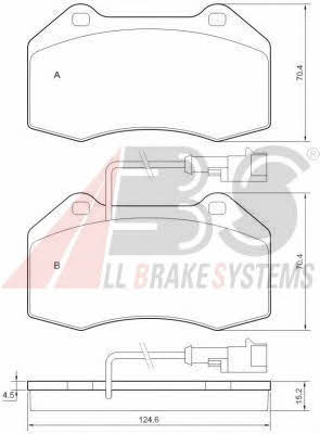 ABS 37688 Brake Pad Set, disc brake 37688