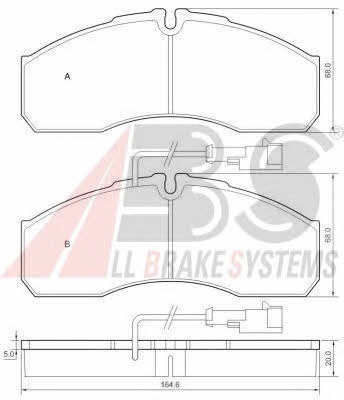 ABS 37709 Brake Pad Set, disc brake 37709