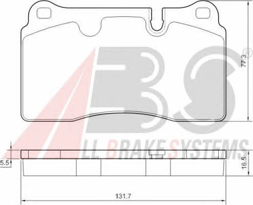 ABS 37712 OE Brake Pad Set, disc brake 37712OE