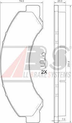 Brake pad Isuzu: 37713 ABS Brake pad set