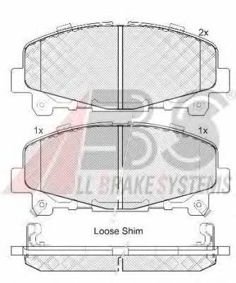 ABS 37721 Brake Pad Set, disc brake 37721
