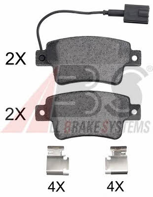 ABS 37796 OE Brake Pad Set, disc brake 37796OE