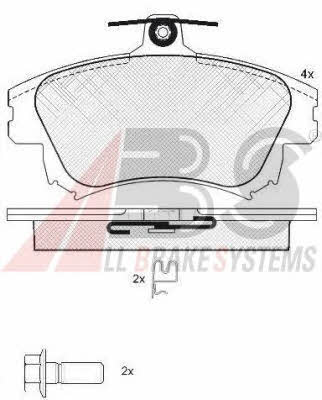 ABS 37521 OE Brake Pad Set, disc brake 37521OE