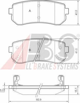 ABS 37533 OE Brake Pad Set, disc brake 37533OE