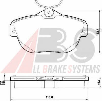 ABS 37539 OE Brake Pad Set, disc brake 37539OE