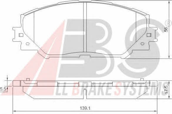 ABS 37544 OE Brake Pad Set, disc brake 37544OE