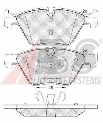 ABS 37551 OE Brake Pad Set, disc brake 37551OE