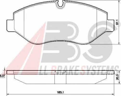 ABS 37553 OE Brake Pad Set, disc brake 37553OE