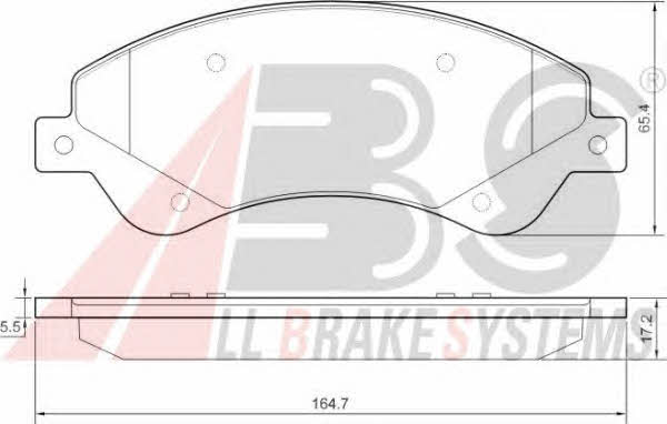 ABS 37559 OE Brake Pad Set, disc brake 37559OE