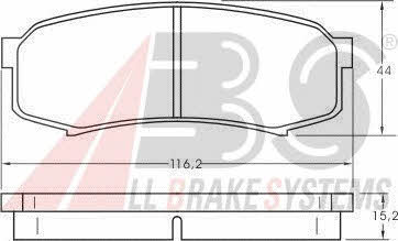 ABS 36875 OE Brake Pad Set, disc brake 36875OE