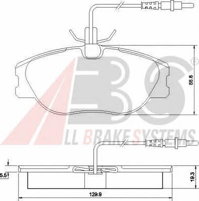 ABS 36899 OE Brake Pad Set, disc brake 36899OE