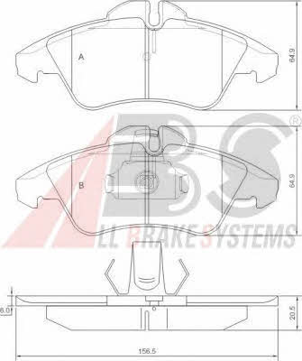 ABS 36901 OE Brake Pad Set, disc brake 36901OE