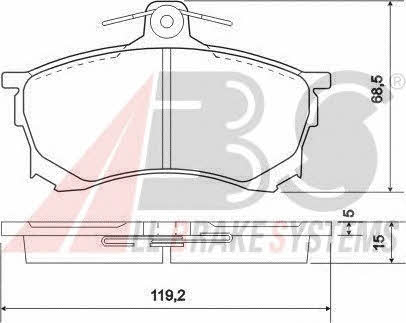 ABS 36918 OE Brake Pad Set, disc brake 36918OE