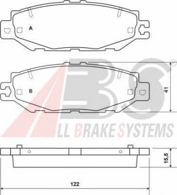 ABS 36922 Brake Pad Set, disc brake 36922