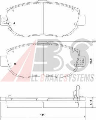 ABS 36923 OE Brake Pad Set, disc brake 36923OE