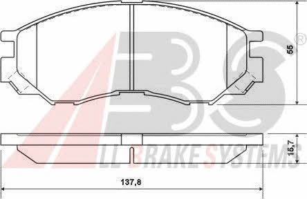 ABS 36925 OE Brake Pad Set, disc brake 36925OE