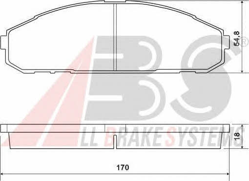 ABS 36953 Brake Pad Set, disc brake 36953