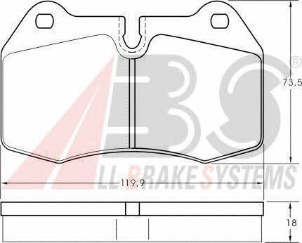 ABS 36958 OE Brake Pad Set, disc brake 36958OE