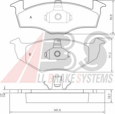 ABS 36970 OE Brake Pad Set, disc brake 36970OE