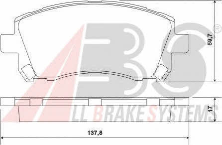 ABS 36972 OE Brake Pad Set, disc brake 36972OE