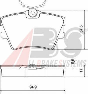 ABS 36983 OE Brake Pad Set, disc brake 36983OE