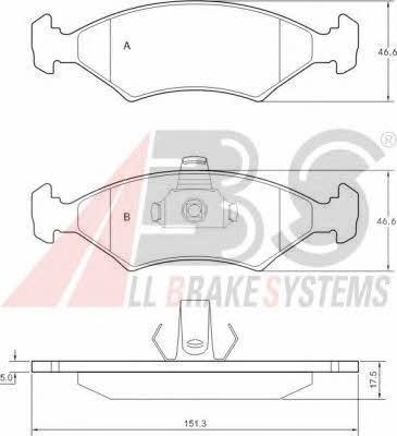 ABS 36997 OE Brake Pad Set, disc brake 36997OE