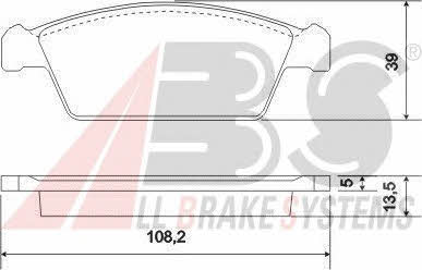 ABS 37002 Brake Pad Set, disc brake 37002