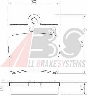 ABS 37021 OE Brake Pad Set, disc brake 37021OE