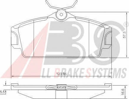 ABS 37046 OE Brake Pad Set, disc brake 37046OE