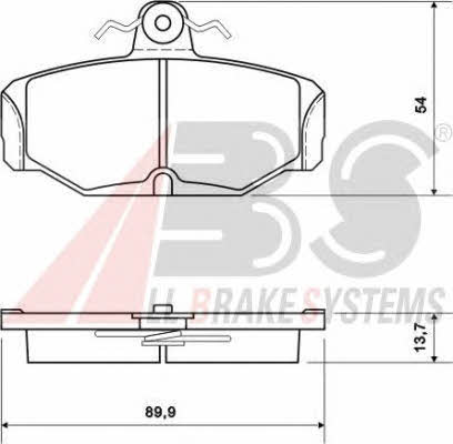 ABS 37061 OE Brake Pad Set, disc brake 37061OE