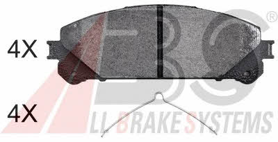 ABS 37844 OE Brake Pad Set, disc brake 37844OE