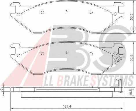 ABS 38702 Brake Pad Set, disc brake 38702