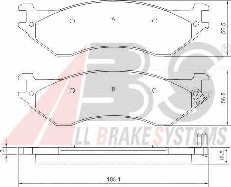 Brake pad set ABS 38702